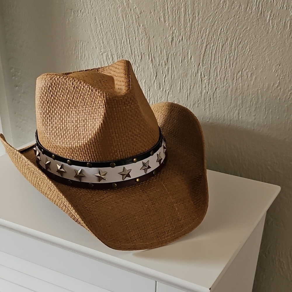 Tan Cowboy Hat with Star Band